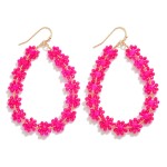 Wholesale beaded Flower Teardrop Earrings L