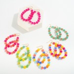 Wholesale beaded Flower Teardrop Earrings L