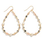 Wholesale beaded Teardrop Earrings Pearl Accents L