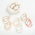 Wholesale beaded Teardrop Earrings Pearl Accents L