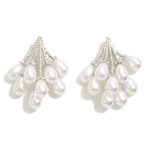 Pearl Cluster Drop Earrings

- Approximately 1" L