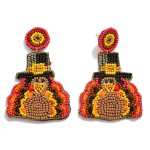 Wholesale seed Bead Thanksgiving Turkey Drop Earrings L