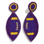 Wholesale seed Beaded Football Drop Earring L