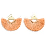 Circular String Tassel Drop Earrings

- Approximately 2.5" L