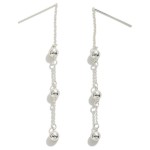 Wholesale dainty Chain Link Drop Earring Beaded Chain Detail L