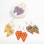 Wholesale triangle Drop Earring Seed Bead Diamond Detail L