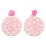 Glitter Acetate Disco Ball Post Drop Earrings

- Approximately 2.5" L