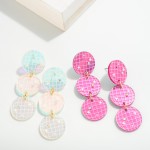 Linked Disco Ball Post Drop Earrings

- Approximately 2.25" L