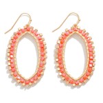 Two Tone Beaded Circular Drop Earrings

- Approximately 2.25" L