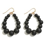 Wholesale wood Beaded Teardrop Earrings L