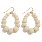 Wholesale wood Beaded Teardrop Earrings L