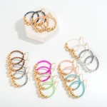 Wholesale disco Beaded Circular Drop Earrings L
