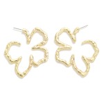 Wholesale metal Flower Drop Earrings L