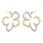 Wholesale metal Flower Drop Earrings L