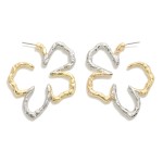 Coated Metal Flower Drop Earrings

- Approximately 1.75" L