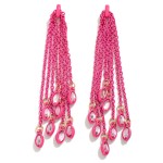 Wholesale chain Link Tassel Drop Earrings Rhinestone Charms L