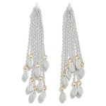 Chain Link Tassel Drop Earrings With Rhinestone Charms

- Approximately 3.25" L