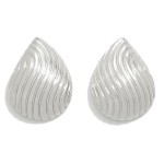 Wholesale wavy Shell Teardrop Stud Earring L