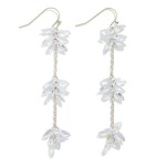 Wholesale chain Link Drop Earring Cluster Rhinestone Details L