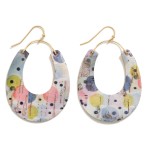 Printed Teardrop Cork Earrings

- Approximately 2" L