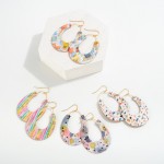 Wholesale printed Teardrop Cork Earrings L