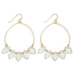 Wholesale diamond Cut Glass Crystal Beaded Drop Earrings L