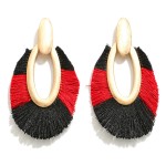 Two Tone GameDay Tassel Drop Earring 

- Approximately 2.5" L