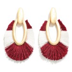 Two Tone GameDay Tassel Drop Earring 

- Approximately 2.5" L