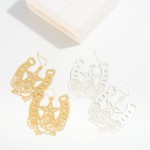 Wholesale horseshoe Star Metal Stamped Drop Earrings L