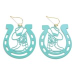 Wholesale stamped Horseshoe Boot Drop Earring L
