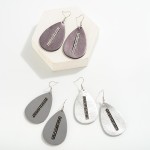 Wholesale leather Teardrop Earring Rhinestone Details L