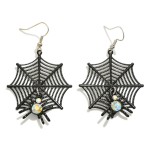 Halloween Spider in Web Drop Earring

- Approximately 2" L