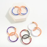 Wholesale glitter Tube Hoop Earrings L