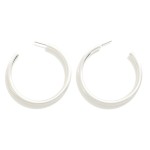 Wholesale simple Metal Hoop Earring L Hypoallergenic Titanium Post