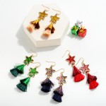 Glitter Star Drop Earring With Layered Tassel Detail

- Approximately 2.5" L