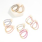 Wholesale dainty Faceted Beaded Teardrop Earrings L