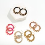 Wholesale circular Chain Twine Wrapped Drop Earring L