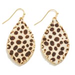 Wholesale animal Print Teardrop Earring L