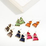 Wholesale trilliant Cut Glass Crystal Drop Earrings L