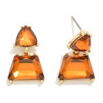 Wholesale trilliant Cut Glass Crystal Drop Earrings L