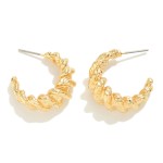 Wholesale twisted Metal Drop Hoop Earrings L