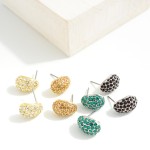 Drop Rhinestone Stud Earrings

- Approximately .5"L