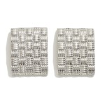 Wholesale metal Basket Weave Stud Earrings L