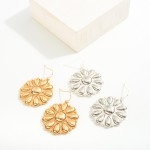 Wholesale metal Flower Drop Earrings L