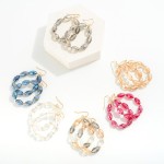 Wholesale simple Faceted Beaded Drop Earrings L