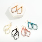 Wholesale wood Cut Teardrop Earring Rhinestone Stud Details L