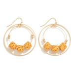 Wholesale nesting Circular Drop Earring Dimpled Bead Detail L