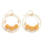 Nesting Circular Drop Earring With Dimpled Bead Detail

- Approximately 1.75" L