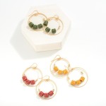 Wholesale nesting Circular Drop Earring Dimpled Bead Detail L