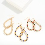 Wholesale rhinestone Studded Teardrop Earring L